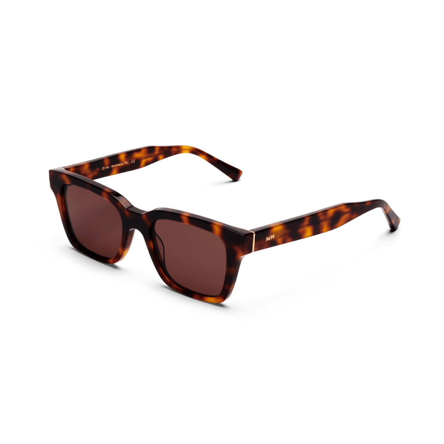 DEAN Rectangular Brown Tortoise Sunglasses by Messy Weekend