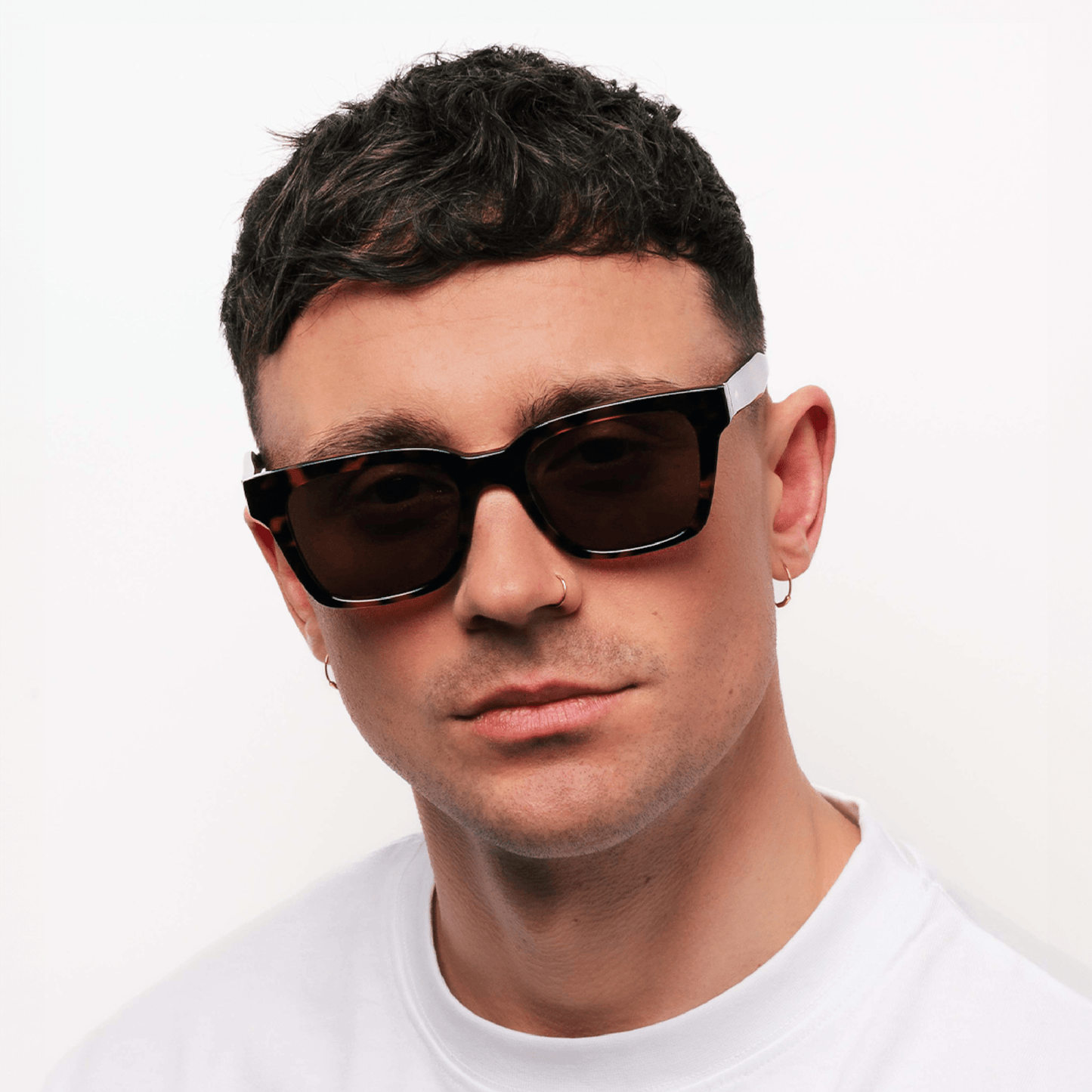 DEAN Rectangular Brown Tortoise Sunglasses by Messy Weekend