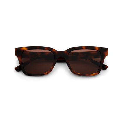 DEAN Rectangular Brown Tortoise Sunglasses by Messy Weekend