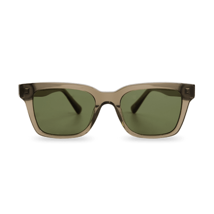DEAN Rectangular Bottle Green Sunglasses by Messy Weekend