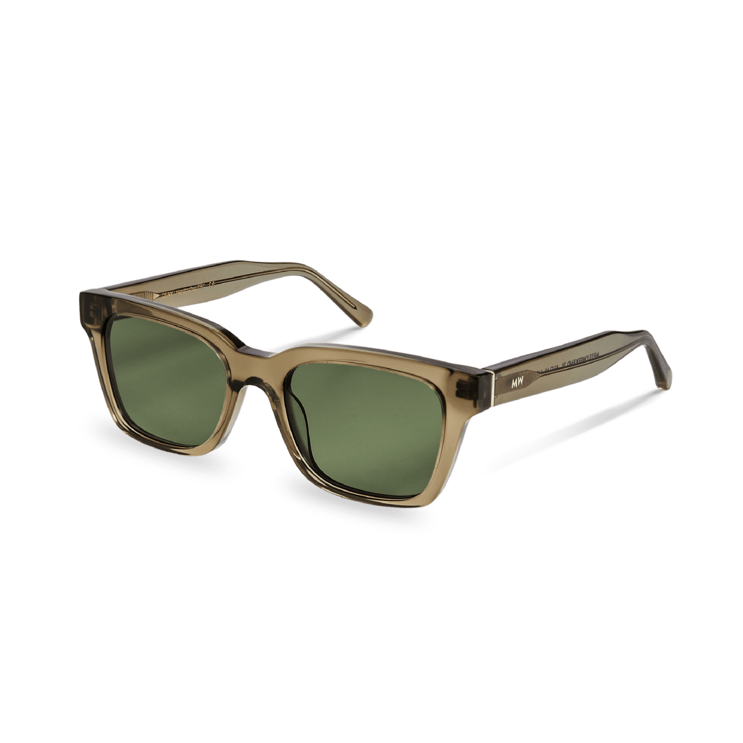 DEAN Rectangular Bottle Green Sunglasses by Messy Weekend