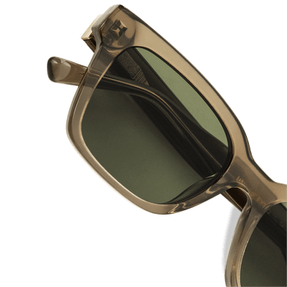 DEAN Rectangular Bottle Green Sunglasses by Messy Weekend