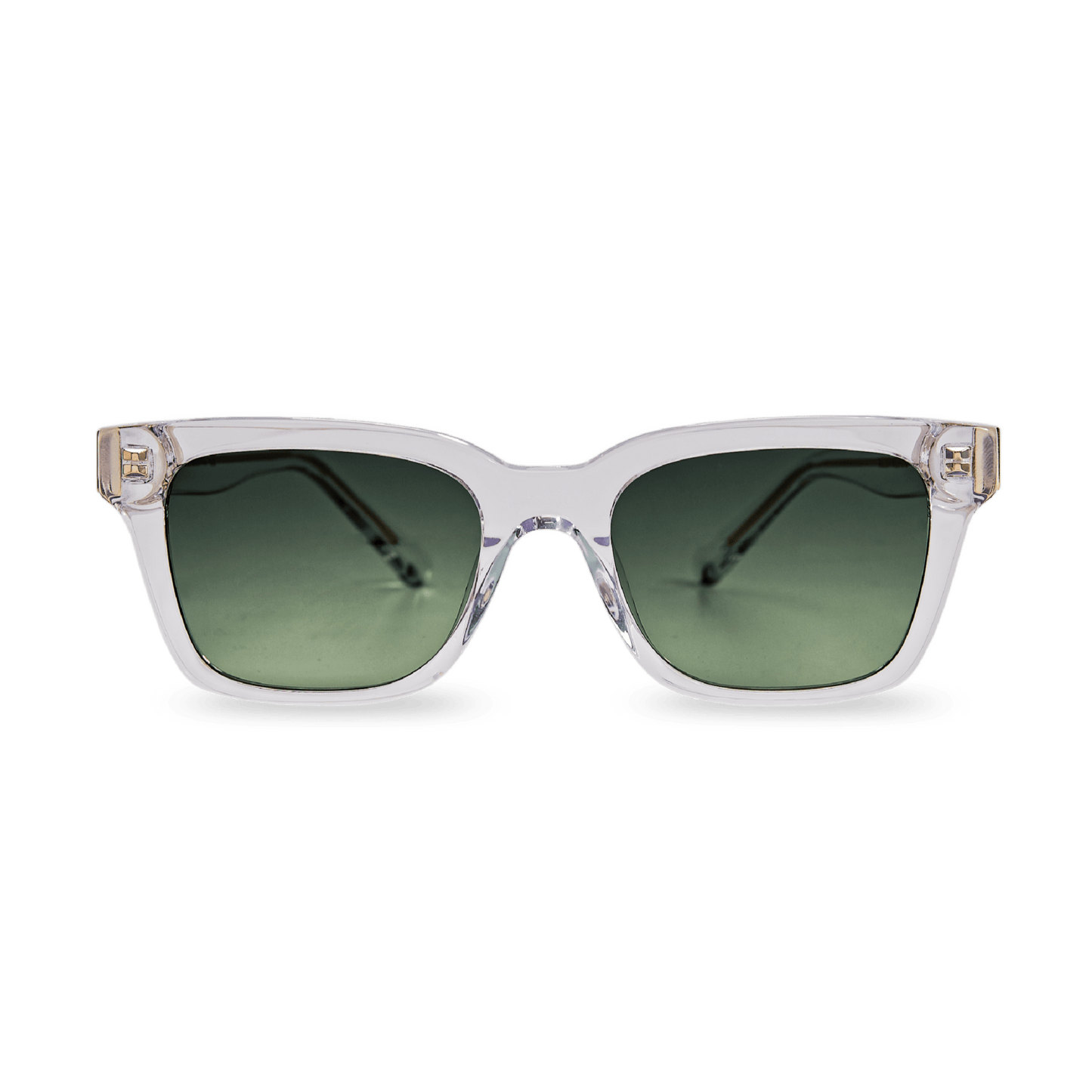 DEAN Rectangular Crystal Green Sunglasses by Messy Weekend