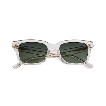 DEAN Rectangular Crystal Green Sunglasses by Messy Weekend