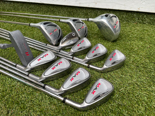 Dunlop MAX Golf Set with Matching Woods, 64° Wedge & Jaxx Stand Bag