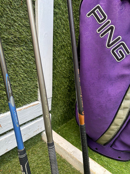 Yonex Super ADX 400 Ladies Golf Set with TaylorMade Burner Woods & PING Bag