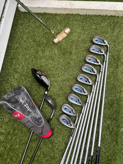 Full Golf Set | Adam RX Graphite Irons + Ben Sayers MX1 Driver + TaylorMade 5 Wood + Memphis LX Putter + Dunlop Stand Bag £120.00