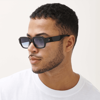 DOWNEY Just Cool Black Gradient Blue Sunglasses by Messy Weekend