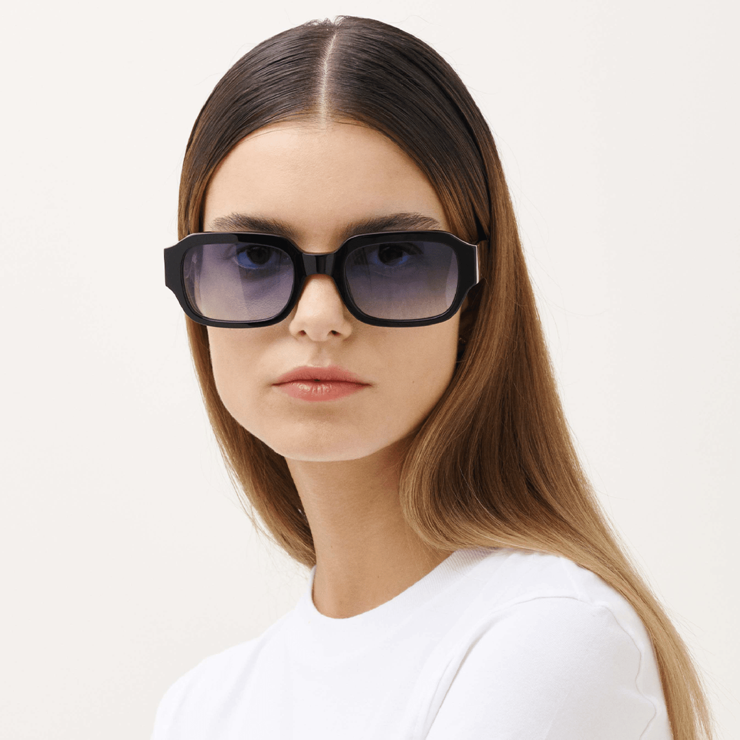 DOWNEY Just Cool Black Gradient Blue Sunglasses by Messy Weekend
