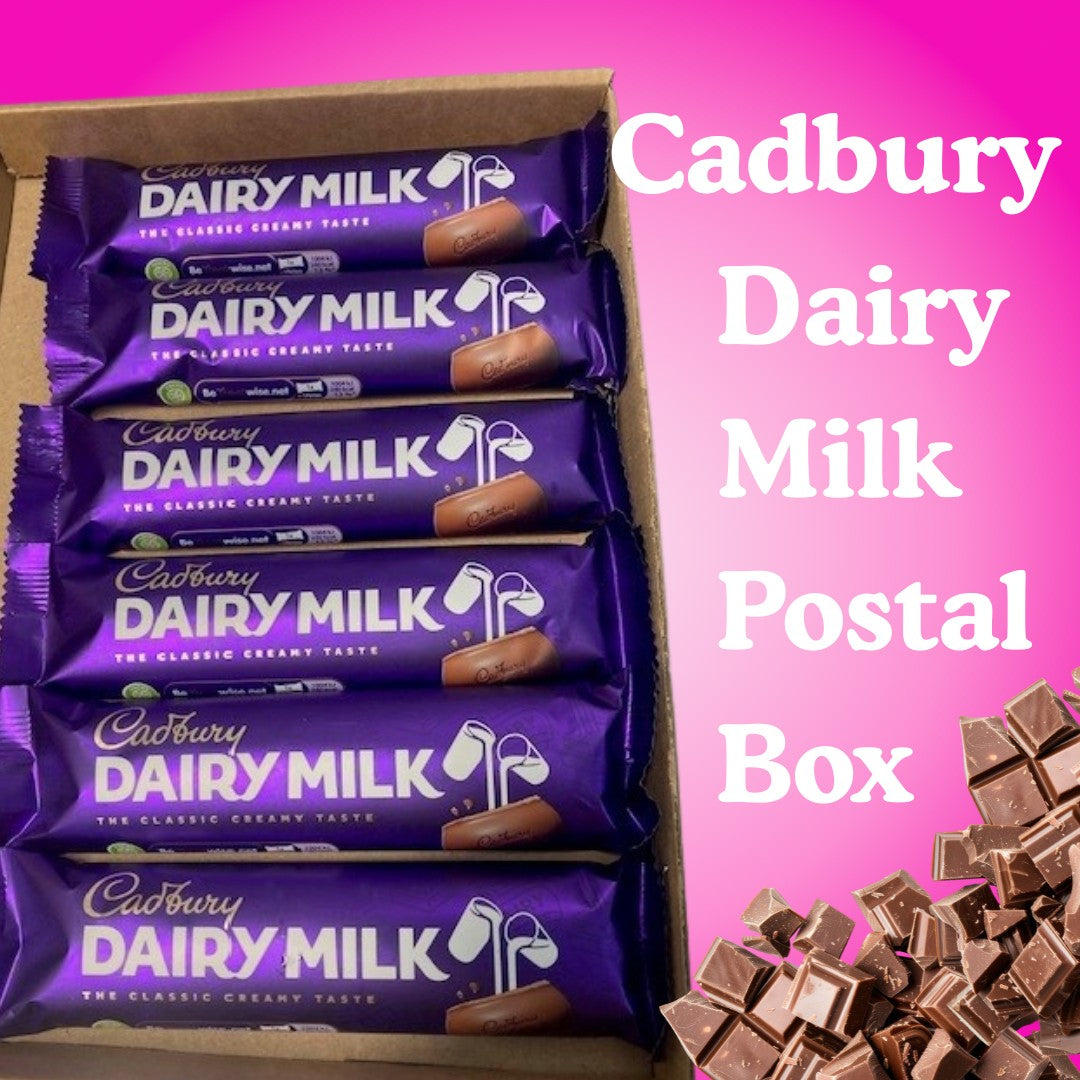 6 x Cadbury Dairy Milk Chocolate Bar 45 grams each - Postal Box