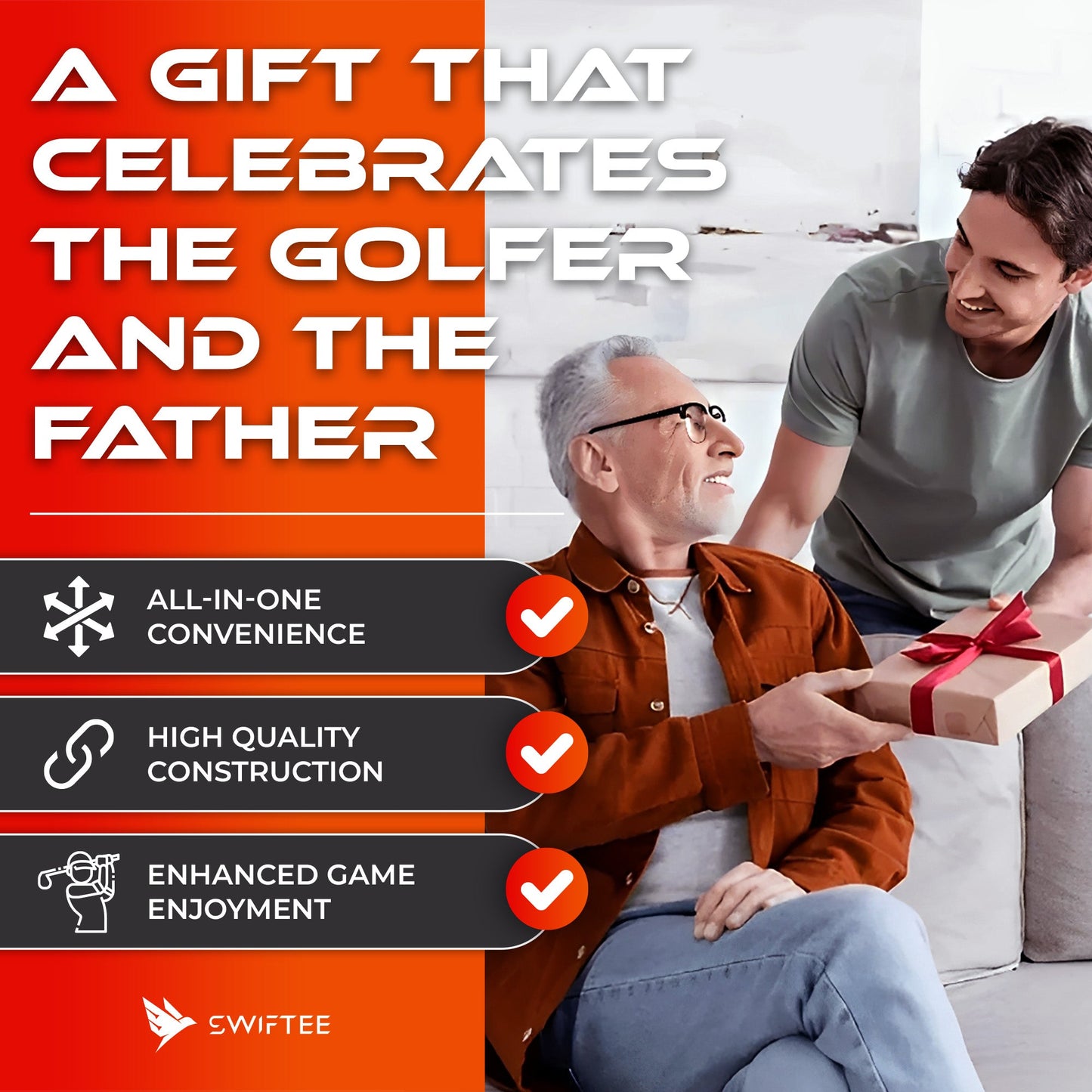 SWIFTEE Golf Gift Set - 7-in-1 Multi-Tool Free P&P