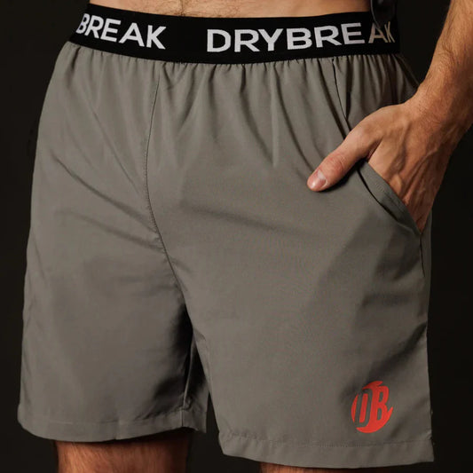 Men's Padel Shorts Drybreak Grey, Moisture-Wicking, Stretch