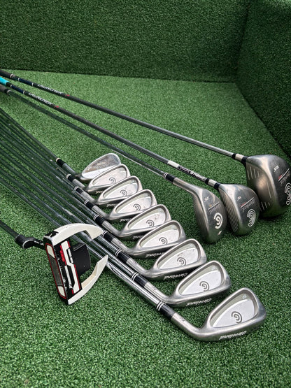 Cleveland Complete Golf Set – TA6 3–PW Irons, Ti460 Driver, Steel 15° Wood, HALO Hybrid & Cart Bag