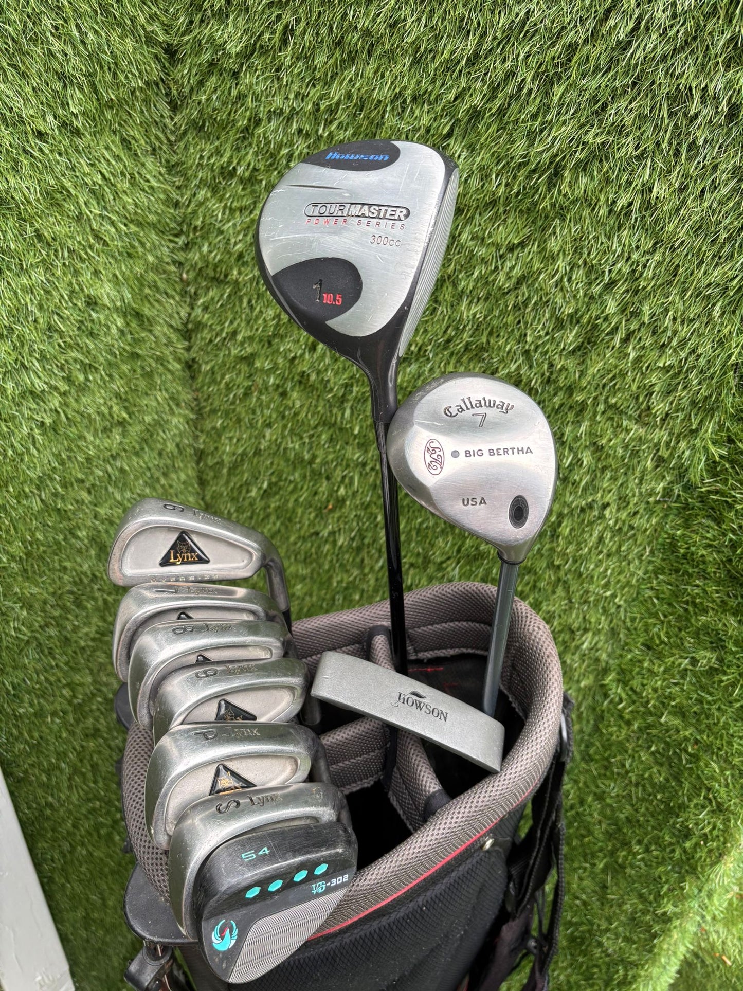 Lynx Oversize Irons + Callaway Big Bertha Heavenwood + Maxfli Stand Bag Full Set