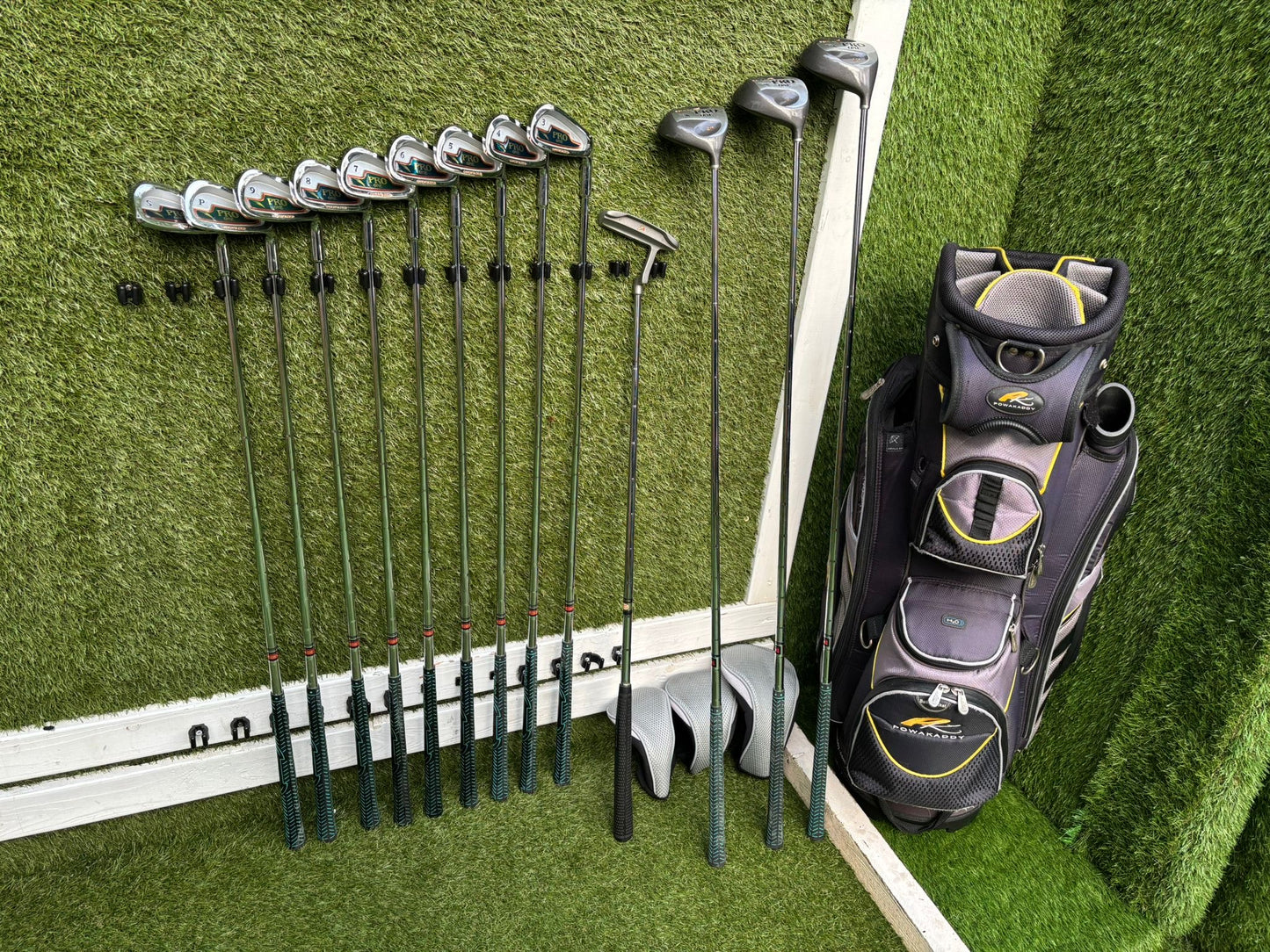 Donnay Pro One Full Golf Set + PowaKaddy Cart Bag (13 Clubs) – Fantastic Like New Condition Just £194.00 Delivered