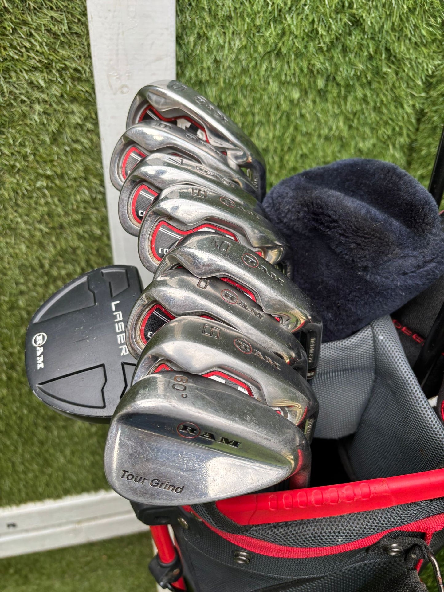 Wilson Deep Red Woods + Ram Concept Irons Set + Mizuno Stand Bag - Free P&P