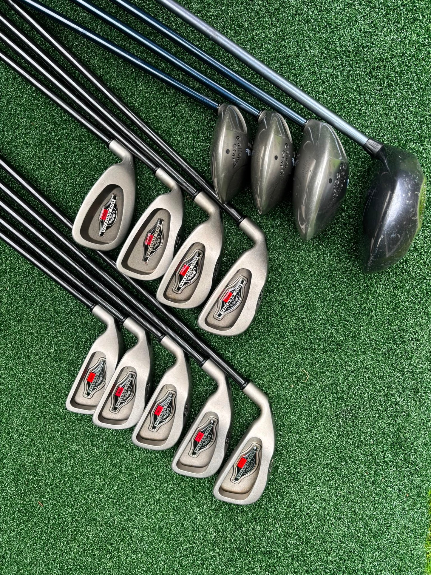Callaway Big Bertha Left-Handed Golf Set – 3–SW Graphite Irons + 2 Drivers, 3 & 5 Woods