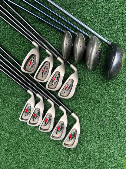 Callaway Big Bertha Left-Handed Golf Set – 3–SW Graphite Irons + 2 Drivers, 3 & 5 Woods