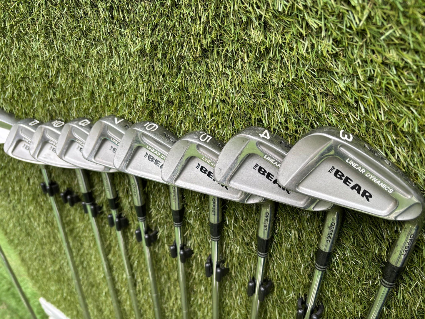 Nicklaus Linear Dynamics Golf Set with Snake Eyes Maraging Steel Driver, Matching Woods & Stand Bag