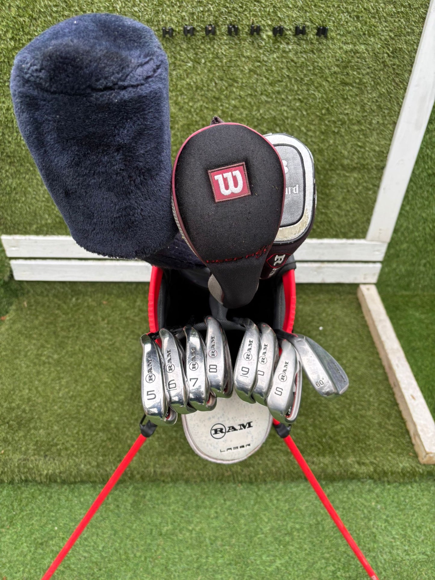 Wilson Deep Red Woods + Ram Concept Irons Set + Mizuno Stand Bag - Free P&P
