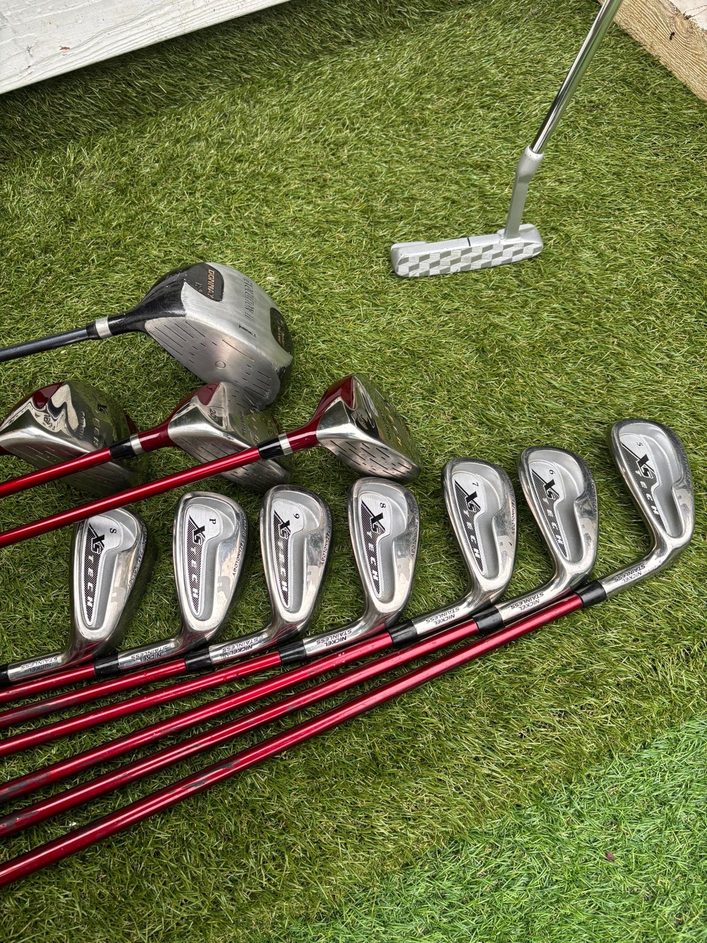 Golden Bear Irons + Xs Tech Woods + Donnay Driver + Callaway Stand Bag – 12-Club Golf Set