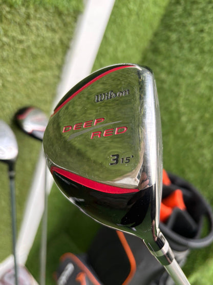 Wilson Deep Red Woods + ProStaff Irons + Cobra Stand Bag – 11 Club Golf Set