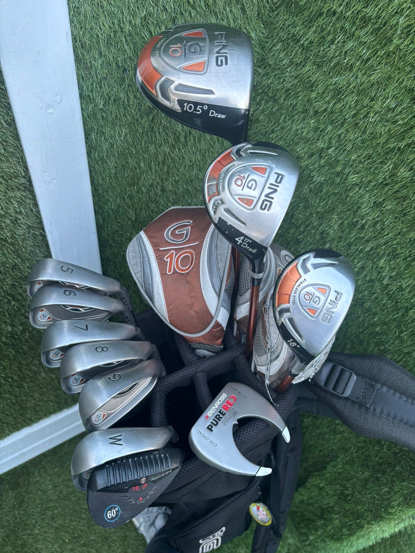 🔥 Ping G10 Full Set (5–PW + SW) + G10 Driver / 4 Wood / Hybrid + Ping Stand Bag