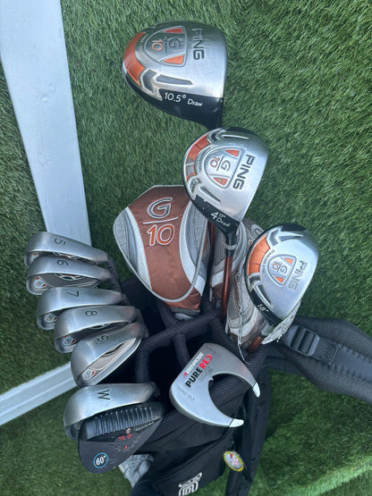 🔥 Ping G10 Full Set (5–PW + SW) + G10 Driver / 4 Wood / Hybrid + Ping Stand Bag