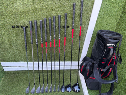 🔥 Wilson 1200 Plus Irons (5–SW) + Driver / 3 Wood / Hybrid + Cleveland Wedge + Waterproof Sun Mountain Bag