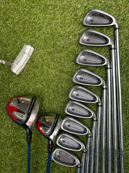 Wilson Deep Red Irons, Nike VR II Pro Woods, Brand New Putter & Wilson Cart Bag