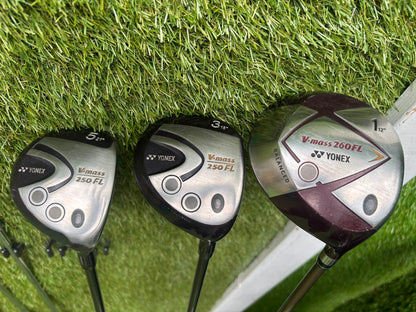 Ladies / Teenager Golf Set – Yonex V-Mass Woods, Fazer Flowline HOT-1 Irons & Bullet Stand Bag