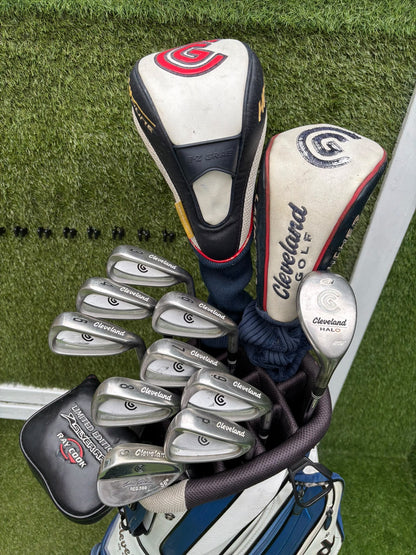 Cleveland Complete Golf Set – TA6 3–PW Irons, Ti460 Driver, Steel 15° Wood, HALO Hybrid & Cart Bag