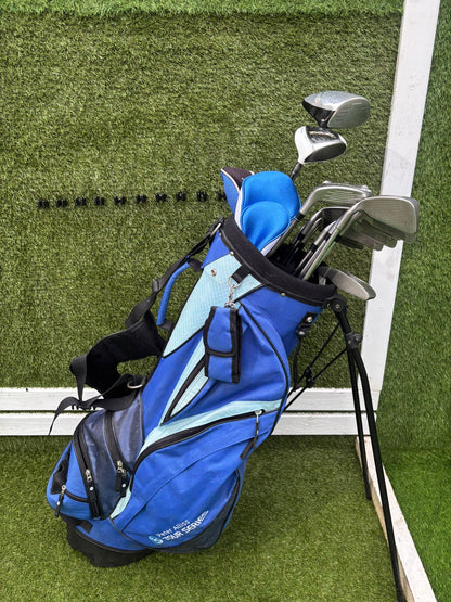 Z-MODEL II Irons + TaylorMade Woods & Hybrid + Ping Zing 2 + Donnay Putter + Peter Alliss Stand Bag – 14 Clubs