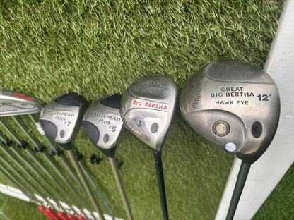 Callaway Big Bertha Woods + Wilson FatShaft Irons + Stand Bag (14 Clubs)