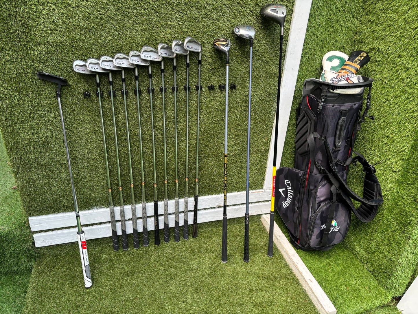 Titleist DTR Oversize Irons, PING G2 Fairway Wood & Callaway Stand Bag Golf Set
