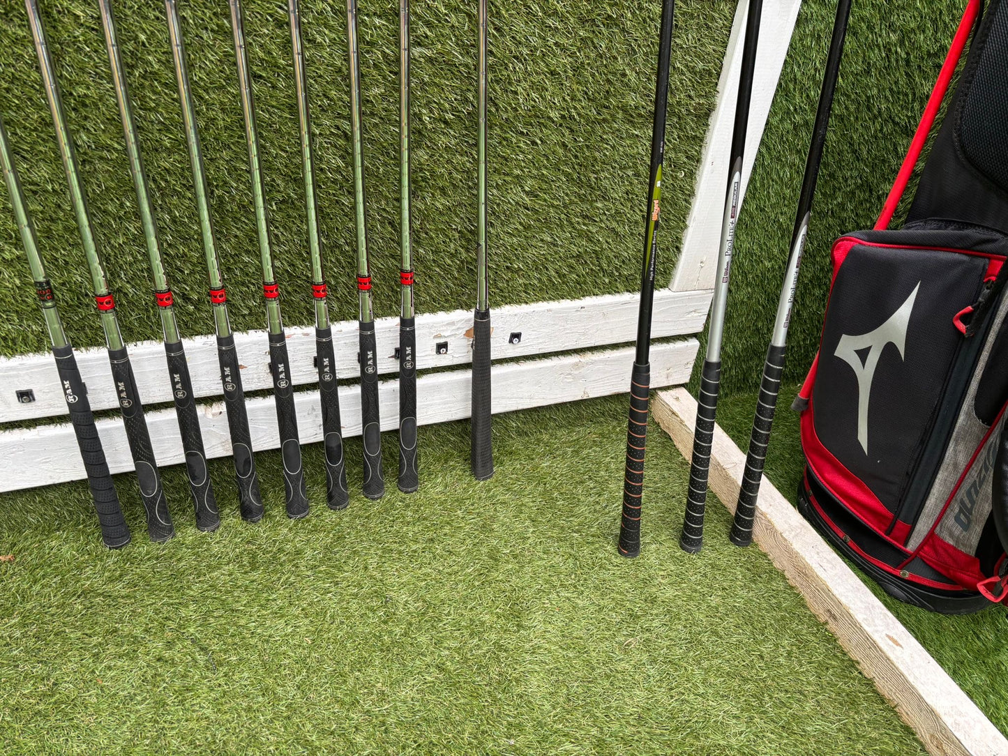 Wilson Deep Red Woods + Ram Concept Irons Set + Mizuno Stand Bag - Free P&P