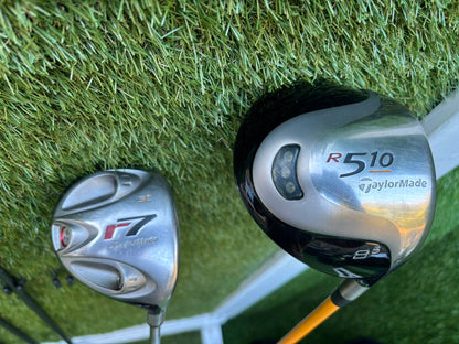 John Letters Graphite Irons, TaylorMade Driver, TaylorMade r7 Wood, EZROLL Putter & Nike Stand Bag