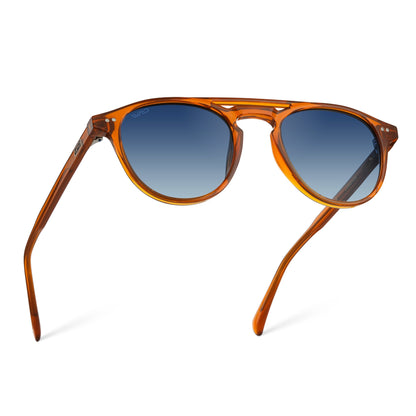 EASTON Men's Round Trendy Sunglasses in Desert Orange by WMP Eyewear