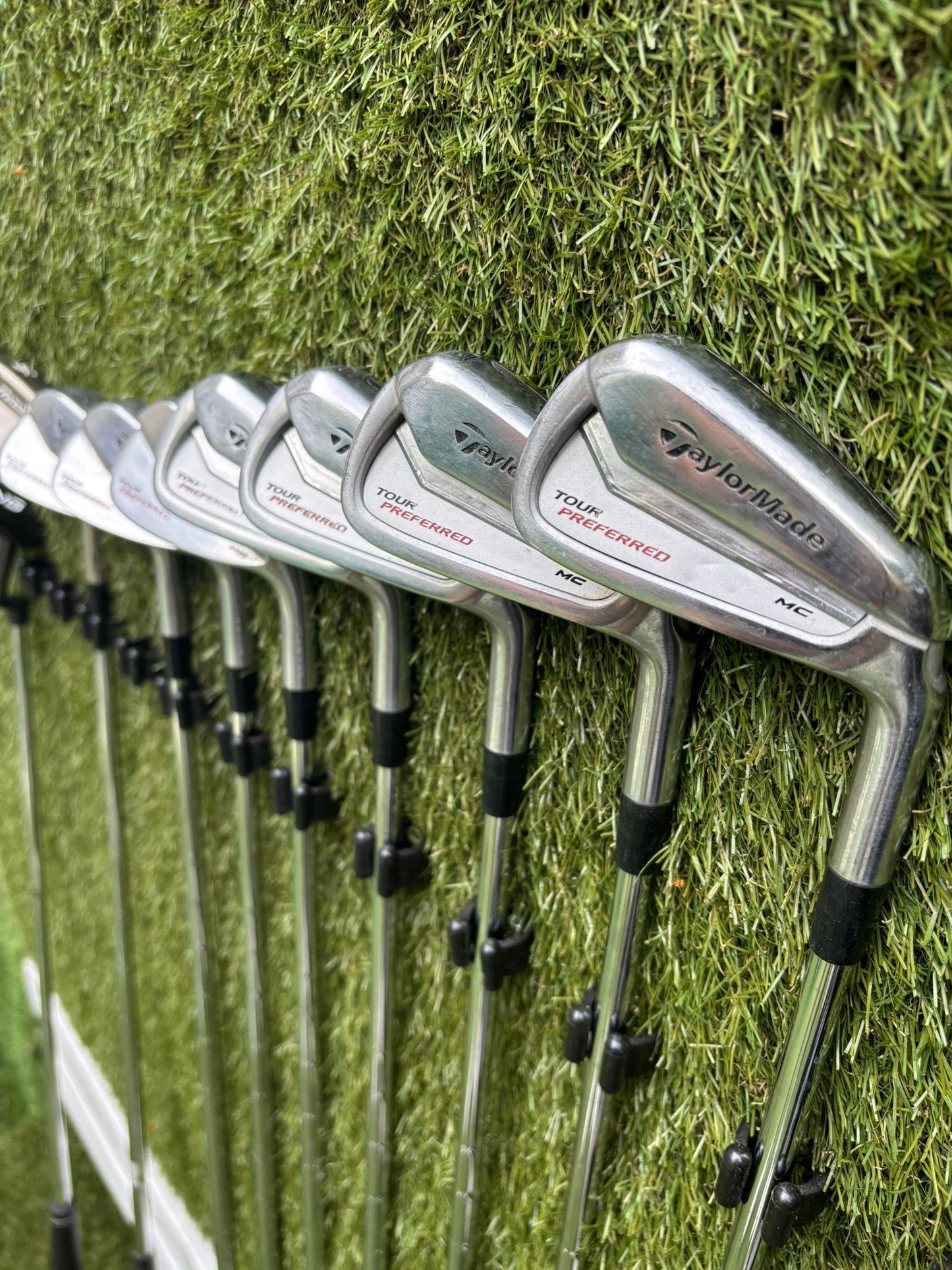 TaylorMade Tour Preferred MC Irons (4–PW) + Burner Driver, R9 Fairway, Callaway Hybrid, Ping Cadence Putter & TaylorMade Bag