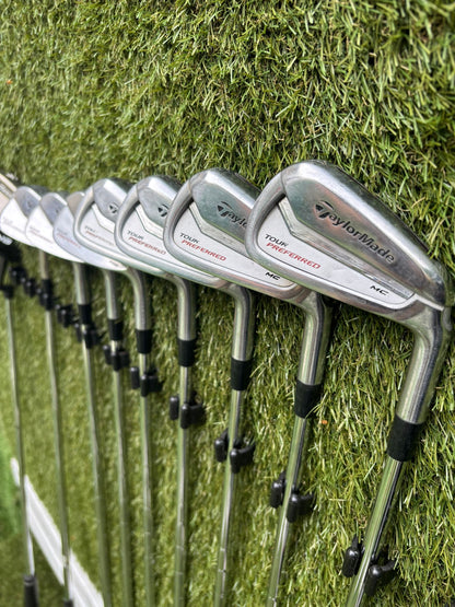 TaylorMade Tour Preferred MC Irons (4–PW) + Burner Driver, R9 Fairway, Callaway Hybrid, Ping Cadence Putter & TaylorMade Bag
