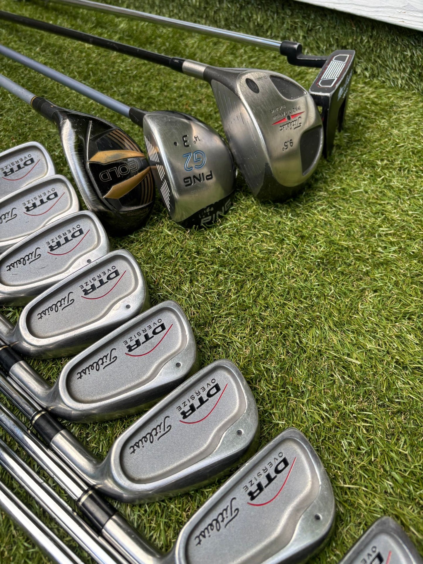 Titleist DTR Oversize Irons, PING G2 Fairway Wood & Callaway Stand Bag Golf Set