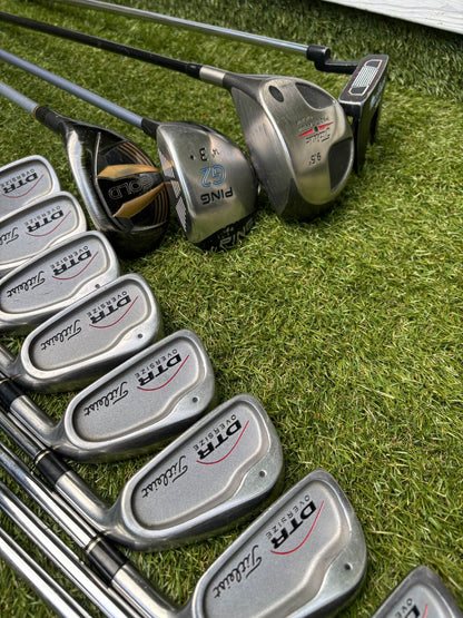 Titleist DTR Oversize Irons, PING G2 Fairway Wood & Callaway Stand Bag Golf Set
