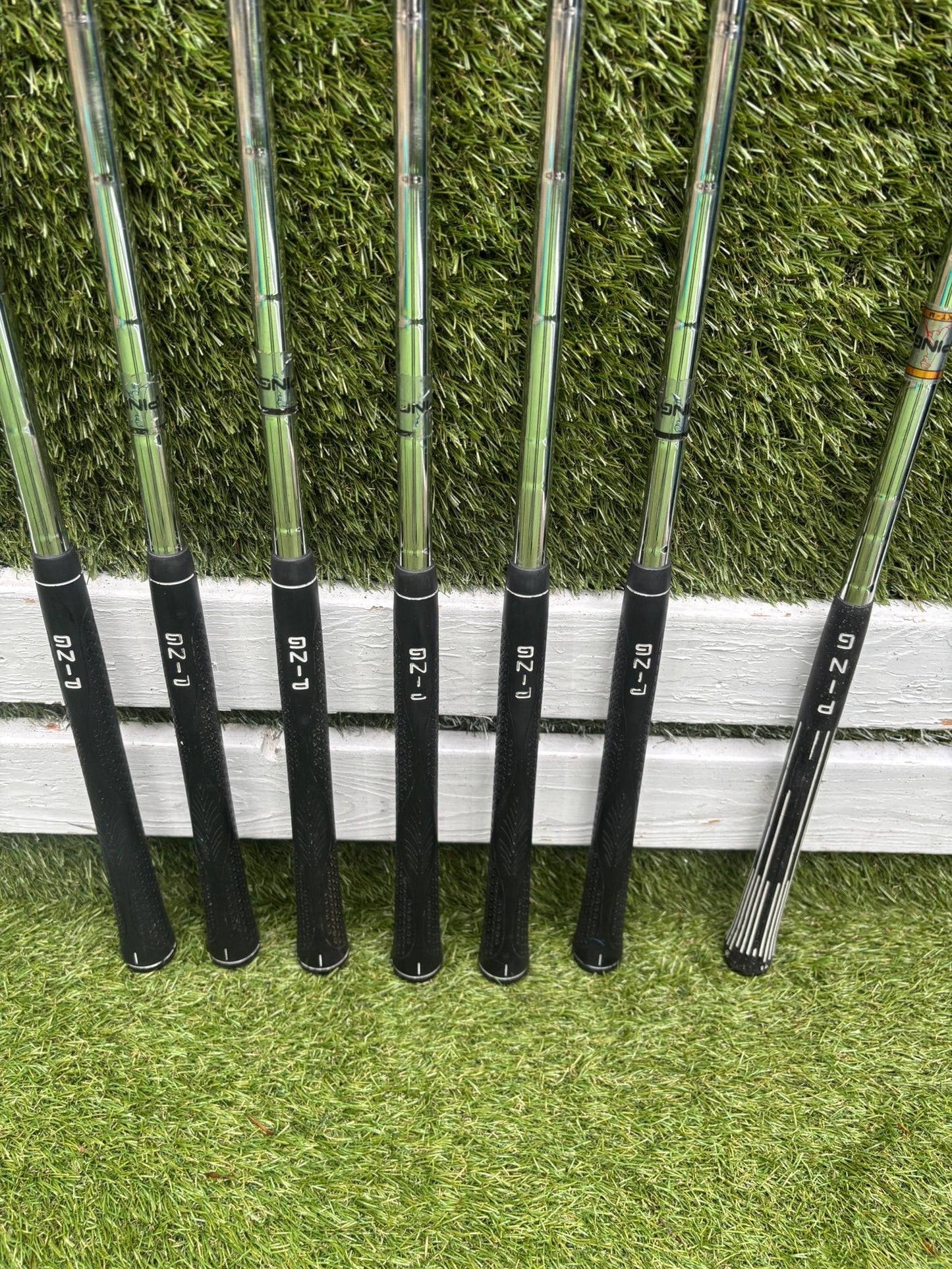 PING Eye2 Red Dot Irons, PING Zing 1 Iron, Wilson Driver, MaxFli 3 Wood & Nike Vapor X Stand Bag