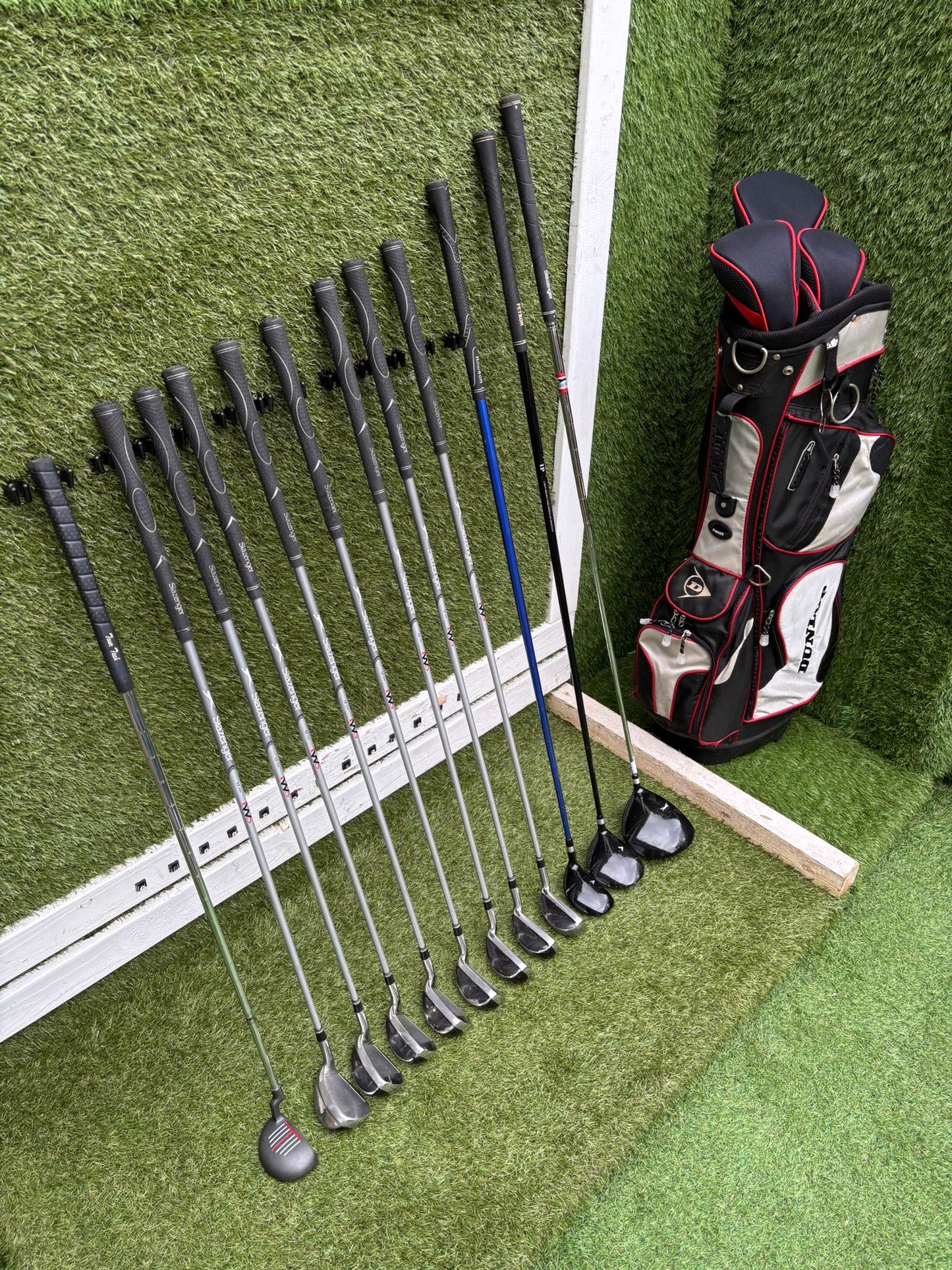 Slazenger Big Ezee Iron-Wood Golf Set V300 Driver Hybrid Stand Bag Free P&P