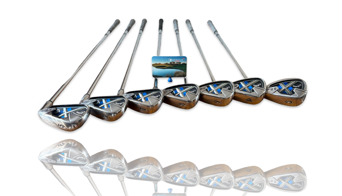 Callaway x22 irons, 5-PW & SW, Uni flex, RH
