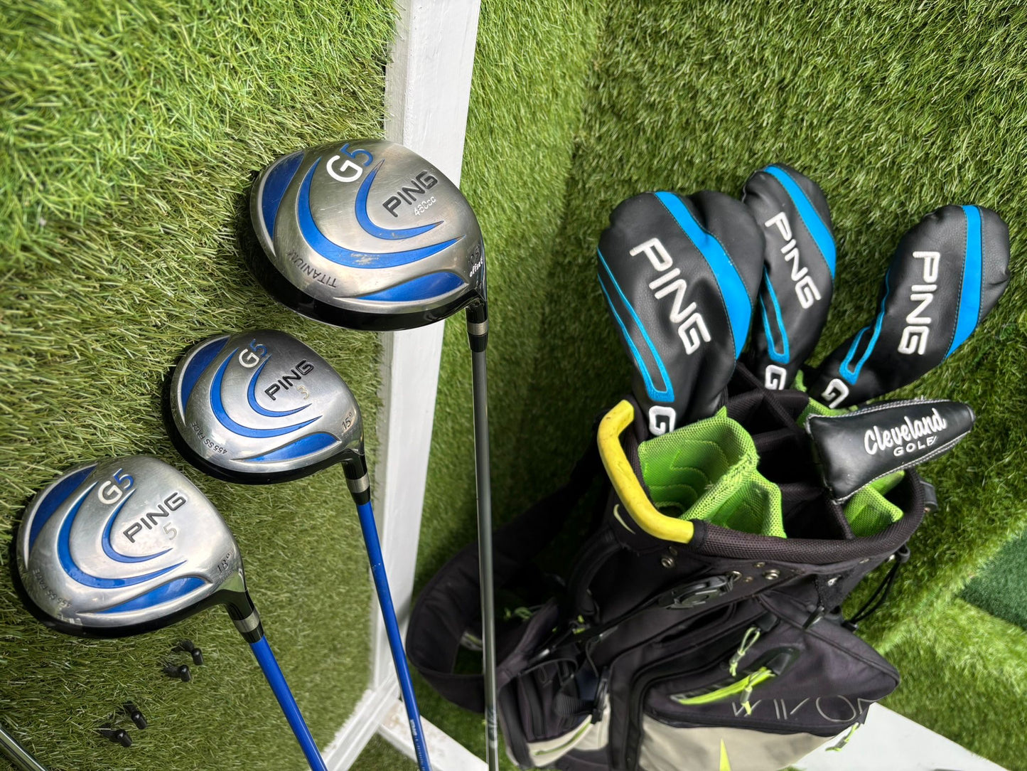 PING G2 / G5 Complete Golf Set – Cleveland Milled Putter & Nike Vapor Stand Bag