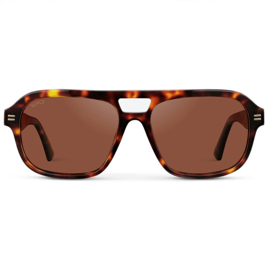 EMBER Women's Aviator Sunglasses in Ruby Tortoise by WMP Eyewear