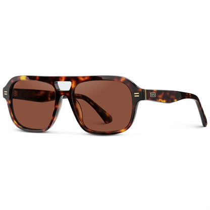 EMBER Women's Aviator Sunglasses in Ruby Tortoise by WMP Eyewear