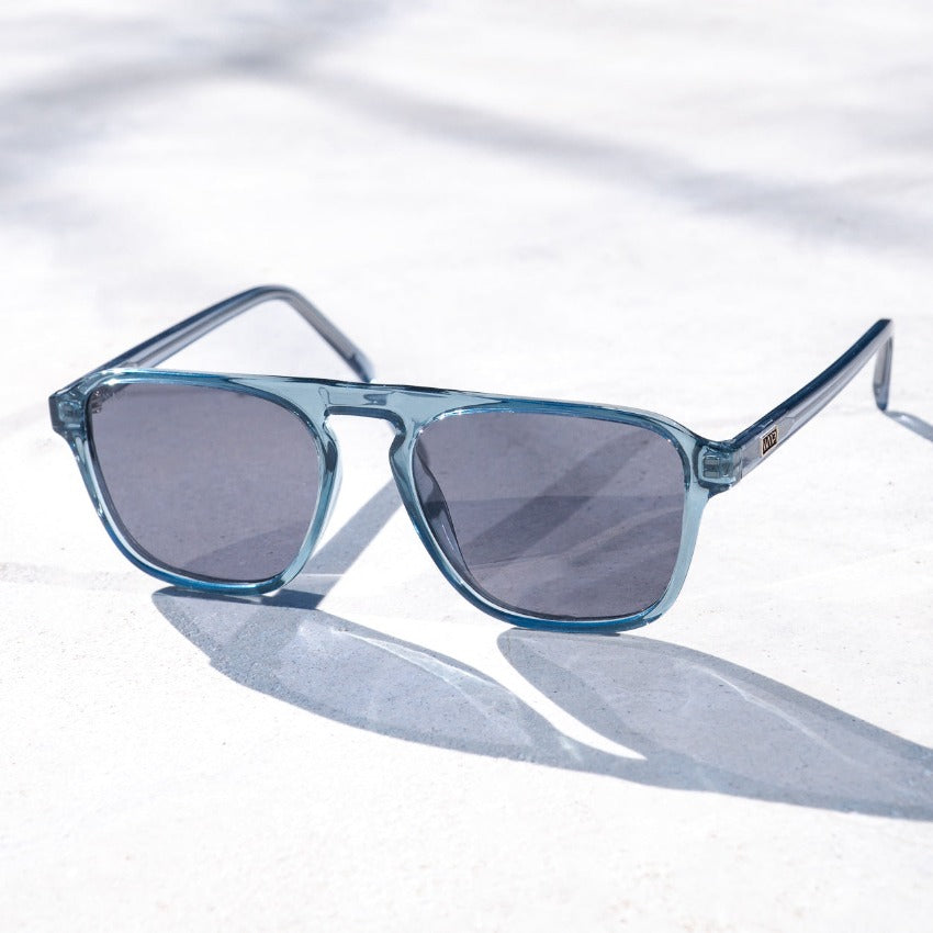 EMERSON Unisex Square Aviator Sunglasses in Denim Blue by WMP Eyewear