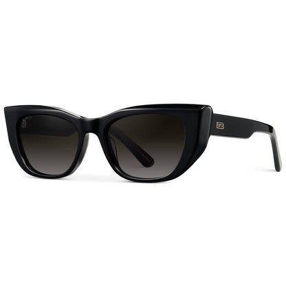 EVELYN Women's Retro Cat-Eye Sunglasses in Black by WMP Eyewear
